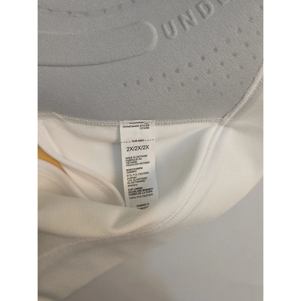 Under‎ Armour Continuum Mid Sports Bra White 1374399 Plus Size 2X 42DD 42DDD NEW
